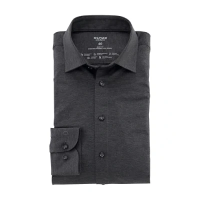 Abbildung von OLYMP Herren Businesshemd Langarm Level.Five.Body.fit,Single Jersey,Body fit,New York Kent,anthrazit 67,38