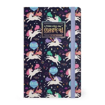 Abbildung von Legami Notizbuch mittelliniert, Einhorn Notebook mit 24 abnehmbaren Seiten, Verschluss Gummiband, 13 x 21 cm, aus FSC zertifiziertem Papier, Thema