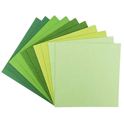 Abbildung von Ideen mit Herz Grußkarten Set 10 farbige Karten &amp; weiße Umschläge edle Leinen Optik bunt blanko ideal für liebe Glückwünsche zum Geburtstag, Hochzeit, uvm. (Grüntöne, 16 x cm)