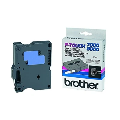 Abbildung von Brother TX315 Schriftbandkassette 6 mm x 15 m weiß/schwarz laminiert für P touch 7000 8000 PC
