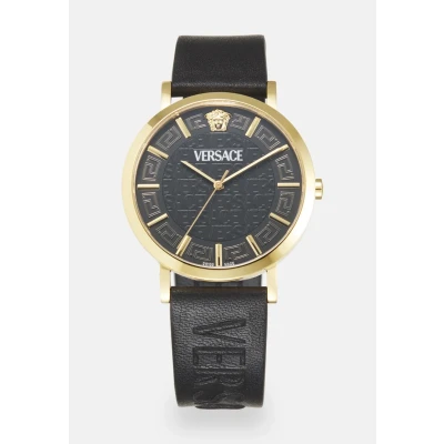 Abbildung von Versace Watches Greca SLIM Uhr black/goldcoloured, Herren, Größe: One Size, Black/gold coloured