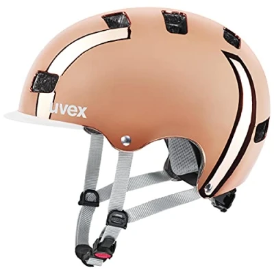 Abbildung von uvex hlmt 5 bike pro chrome robuster City Helm für Damen und Herren individuelle Größenanpassung optimierte Belüftung rosé 55 58 cm
