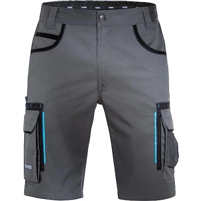 Abbildung von Uvex Tune Up Arbeitshosen Männer Kurz Shorts für die Arbeit Grau Gr 32W/Etikettengröße 48