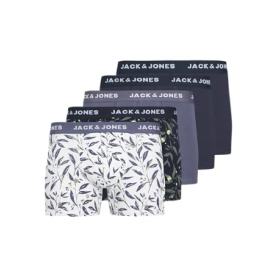 Abbildung von JACK &amp; JONES Herren Jacharvey Trunks 5 Pack Boxershorts, Night Sky/Pack:nightshadow Blue Nightshadow Sky ,M