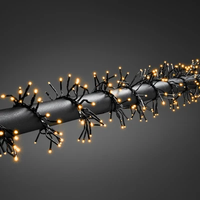Abbildung von KONSTSMIDE LED Lichterkette »Weihnachtsdeko aussen«, 960 St. flammig, Micro Büschellichterkette Cluster, bernsteinfarbene Dioden