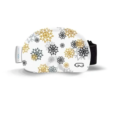 Abbildung von Soggle Skibrillen Schutz Überzug aus Mikrofaser (one size), Farbe:snowflakes white