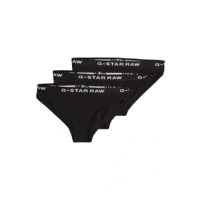 Abbildung von G Star RAW 3ER PACK Stretch Einfarbig Slip, Damen, Größe: 40, Schwarz