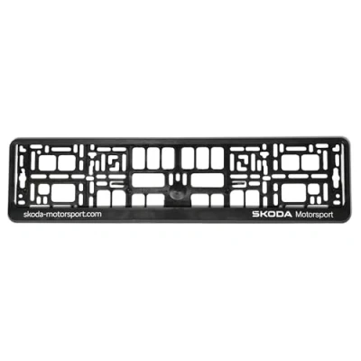 Abbildung von Skoda 000071800N Kennzeichenhalter (1 Stück) Kennzeichenhalterung Nummernschild Halterung Motorsport, schwarz *** für Kennzeichen 520 x 110 mm