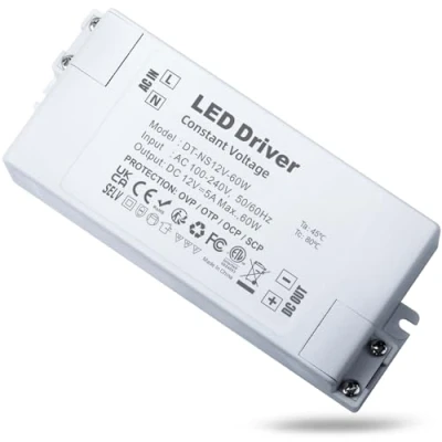 Abbildung von REYLAX Led Transformator 12V 60W, Treiber Elektronischer Trafo, 5A Trafo 230V Auf DC Schalt Niedervolttrafo, Konstantspannungs Netzteil für Lampen Nicht Dimmbar 120x50x30mm