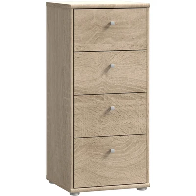 Abbildung von Forte Tempra 2 Kommode 4 Schubladen, Holzwerkstoff, Sonoma Eiche Dekor, Bx H xT: 38,6 x 85,5 34,8 cm
