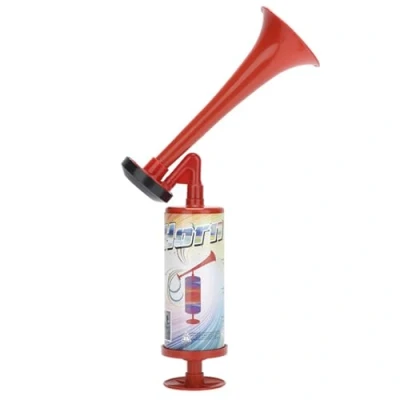 Abbildung von Stadionhorn, manuelle Stadion Trompete,Luftdruck Fanfare Air Horn Extrem Laut,Handheld Pumpe Laut Sound Hand Signalhorn für Sports，Air Horn,fussball Druckluft (Trompete)