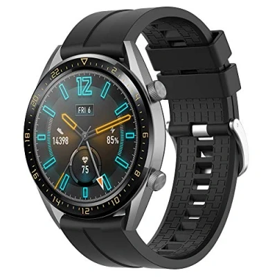 Abbildung von Supore Armband Kompatibel mit Huawei Watch GT2/3 46mm/Watch GT Active/Watch 2 Pro/Honor Magic/Galaxy 46mm/Gear S3/Gear 2, 22mm Silikon Ersatzarmband