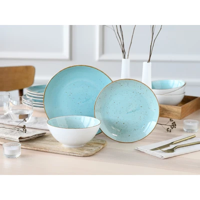 Abbildung von CreaTable Teller-Set "Vintage, Teller Set 12-tlg." Naturverbundenes Design, Handgemalt