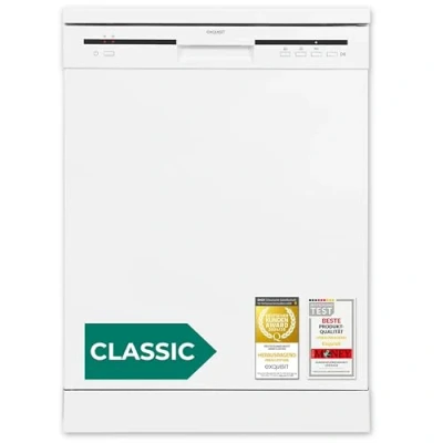 Abbildung von Exquisit CLASSIC Geschirrspüler 60 cm, 11 Liter, Freistehend Unterbaufähig, 12 Maßgedecke, 3 Spülprogramme, ECO, GSP56012 030E weiss