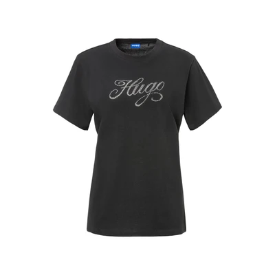 Abbildung von HUGO Vintage TEE Tshirt print, Damen, Größe: XS, Black