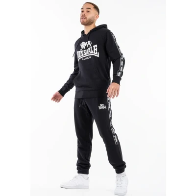 Abbildung von Lonsdale Normale Passform Scousburgh Kapuzenpullover, Herren, Größe: XL, Black white