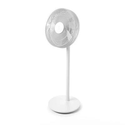 Abbildung von Stadler Form Ventilator Finn mobile, outdoor zertifizierter Stand , Boden und Tischventilator mit Fernbedienung, Schwenkfunktion, 8 Geschwindigkeiten, 1 bis h Timer, Akku Betrieb, weiss