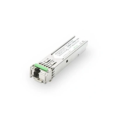 Abbildung von DIGITUS Universal Gigabit SFP Modul 1,25 Gbit/s Mini GBIC für Singlemode Glasfaserkabel LC Simplex Bidirektional TX1550/RX1310nm 20 km Reichweite Plug &amp; Play