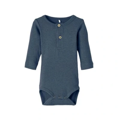 Abbildung von NAME IT Baby Jungen NBMKAB LS Body NOOS Langarmbody, Bering Sea/Detail:Melange, 1 Jahr