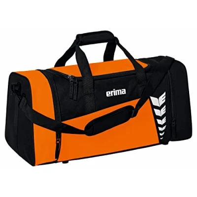 Abbildung von Erima Unisex Six Wings geräumige Sporttasche, orange/schwarz, M