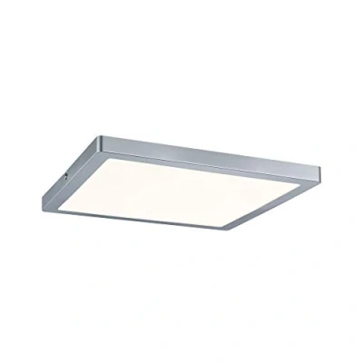 Abbildung von Paulmann 70867 LED Panel Atria eckig Deckenleuchte 24W Licht 2700K Warmweiß Chrom matt dimmbar für Wand und Deckenmontage