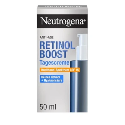 Abbildung von Neutrogena Retinol Boost Tagescreme mit LSF 15 (50 ml), schützende Feuchtigkeitscreme reinem &amp; Lichtschutzfaktor 15, Anti Aging Gesichtscreme bekämpft sichtbare Zeichen der Hautalterung