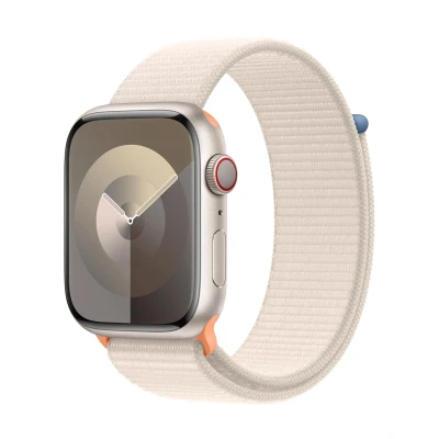 Abbildung von Apple Watch Armband Original Stoff Beige Geeignet für Series 1 9 / SE