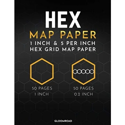 Abbildung von Hex Map Paper: 1 inch &amp; 5 per Grid Drawing Notebook ; Hexagonal Graph Paper for RPG Drawing, Wargaming Terrain Large Hexagon Journal