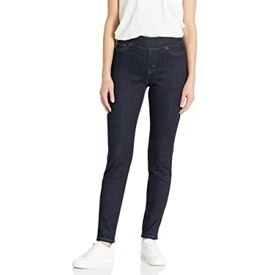 Abbildung von Amazon Essentials Damen Pull On Stretch Jeggings mit mittelhohem Bund (in Übergrößen erhältlich), Leicht Ausgespült, 40 Lang