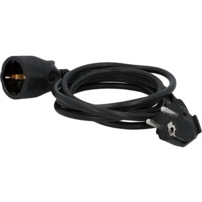 Abbildung von UNITEC Schuko Verlängerung, H05VV F3G 1,5mm², IP20, 2 m, schwarz