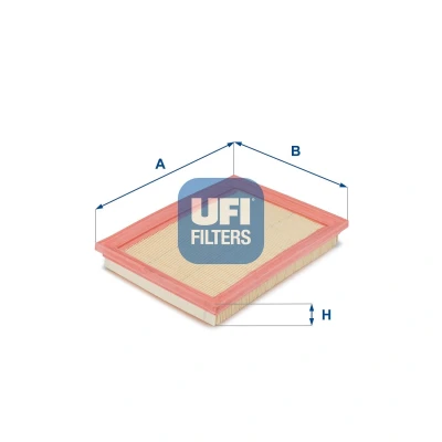 Abbildung von UFI 30.456.00 Luftfilter 38,5 145,5 244 Filtereinsatz SUZUKI: Alto VII