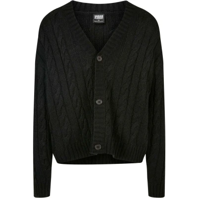 Abbildung von Urban Classics BOXY Strickjacke, Herren, Größe: 5XL, Black