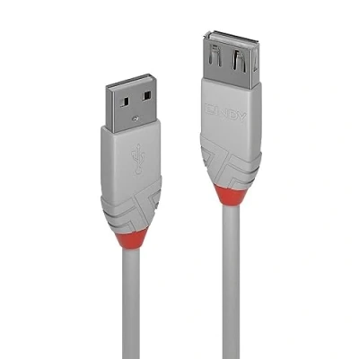 Abbildung von LINDY 36713 2m USB 2.0 Typ A Verlängerungskabel, Anthra Line, Grau, anthrazit