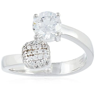 Abbildung von Esprit Damen Ring Composition 925 Silber rhodiniert Zirkonia weiß Brillantschliff