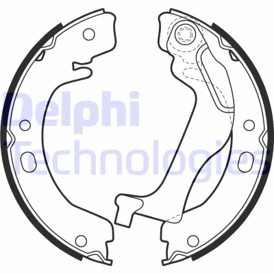 Abbildung von DELPHI LS2003 Bremsbacken 172 22 TOYOTA: Corolla IX Hatchback