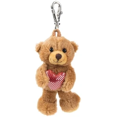Abbildung von Schaffer 235 Plüsch Schlüsselanhänger Teddy mit Herz Braun, 8 12 cm