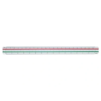 Abbildung von STAEDTLER 561 98 1BK Reduktionsmaßstab Architekt 30 cm, 6 Skalen, farbige hohlkehlen