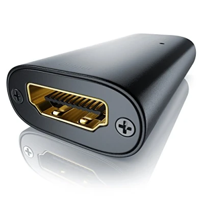 Abbildung von CSL 4K HDMI 2.0b Extender Verstärker Repeater Signalverstärker UHD 2160p 60Hz Buchse zu Aluminium bis max 20m Entfernung