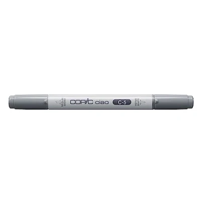 Abbildung von COPIC Ciao Marker Typ C 5, cool gray No. vielseitiger Layoutmarker, mit einer mittelbreiten und Brush Spitze