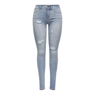 Abbildung von ONLY Onlwauw Destroy Jeans Skinny Fit, Damen, Größe: XSx32, Light blue denim
