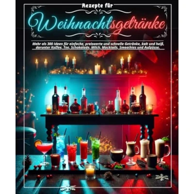 Abbildung von Rezepte für Weihnachtsgetränke: Mehr als 300 Ideen einfache, preiswerte und schnelle Getränke, kalt heiß, darunter Kaffee, Tee, Schokolade, Milch, Mocktails, Smoothies Aufgüsse.
