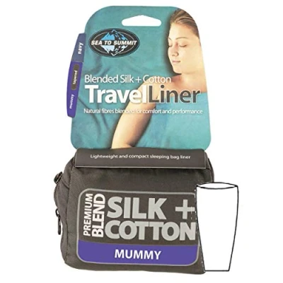 Abbildung von Sea to Summit Silk/Cotton Travel Liner Mummy Navy Blue Reiselaken