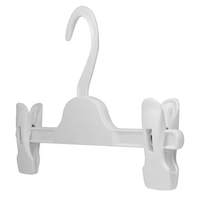 Abbildung von Hangerworld 20 Verstellbare Kunststoff Kleiderbügel 28cm Weiß Clips Klammern Ideal für Babykleidung