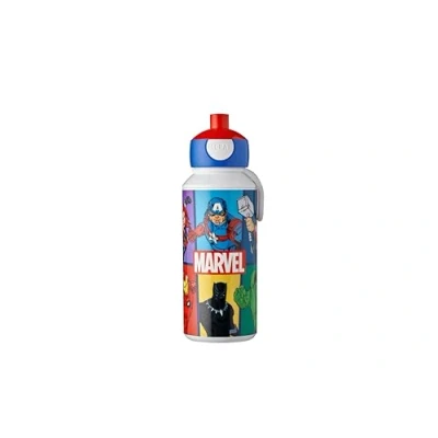 Abbildung von Mepal Trinkflasche Pop up Campus Wasserflasche Auslaufsichere Flasche für die Schule Wiederverwendbar BPA frei &amp; Spülmaschinenfest 400 ml Avengers