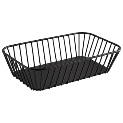 Abbildung von APS 30418 GN 1/4 Korb &quot;URBAN&quot;, Metall, schwarz, mit Antirutsch Füßchen, 26,5 x 16,2 cm, Höhe 7,5 cm