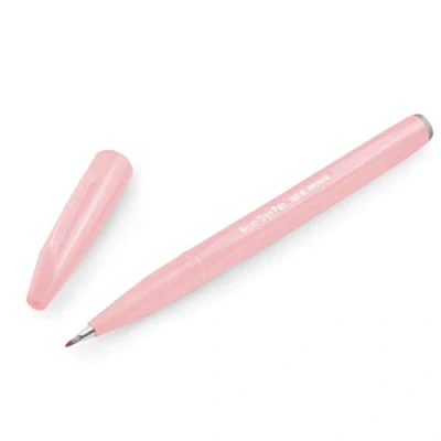 Abbildung von Pentel SES15C P3X Brush Sign Pen blassrosa, Faserschreiber, pinselähnliche Spitze, 1 Stück