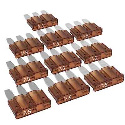 Abbildung von AUPROTEC Micro 3 Kfz Sicherungen Flachstecksicherungen MikrOTO III 5A 15A Auswahl: 7,5A Ampere braun, 10 Stück