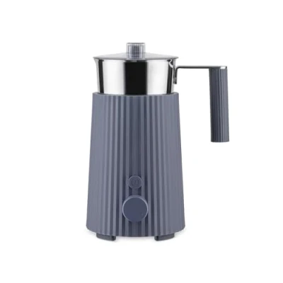 Abbildung von Alessi Plissé MDL13 G Multifunktions Induktions Milchaufschäumer, aus Thermoplastischem Harz, Kanne Edelstahl 18/10, Europäischer Stecker 600 W, 35 cl, Grau