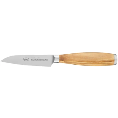 Abbildung von Rösle Gemüsemesser Artesano 9 cm Hochwertiges Küchenmesser zum Schneiden von Obst und Gemüse, ein scharfes Schneidemesser mit ergonomischem Griff aus Olivenholz