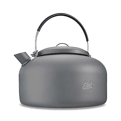 Abbildung von Esbit Wasserkessel Camping Wasserkocher 1400 ml Fassungsvermögen aus hartanodisiertem Aluminium mit klappbarem Haltegriff